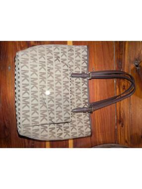 Michael Kors Logo Pattern Brown Tote Bag